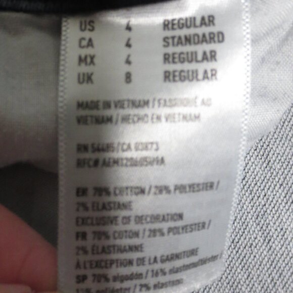 AMERICAN EAGLE womens JEANS blue SUPER STRETCH jegging HI-RISE denim SIZE 4 - Picture 9 of 14